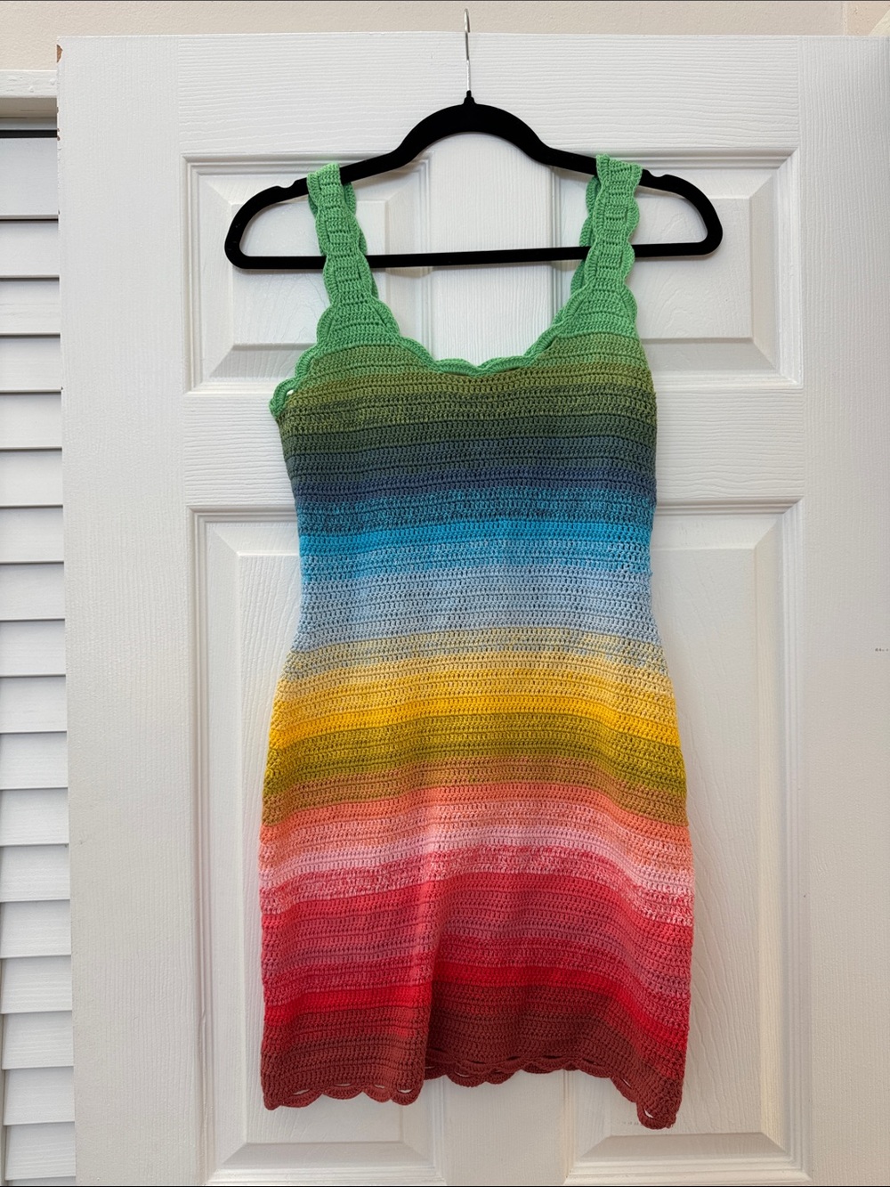 BNWT KILTE RAINBOW CROCHET MINI DRESS